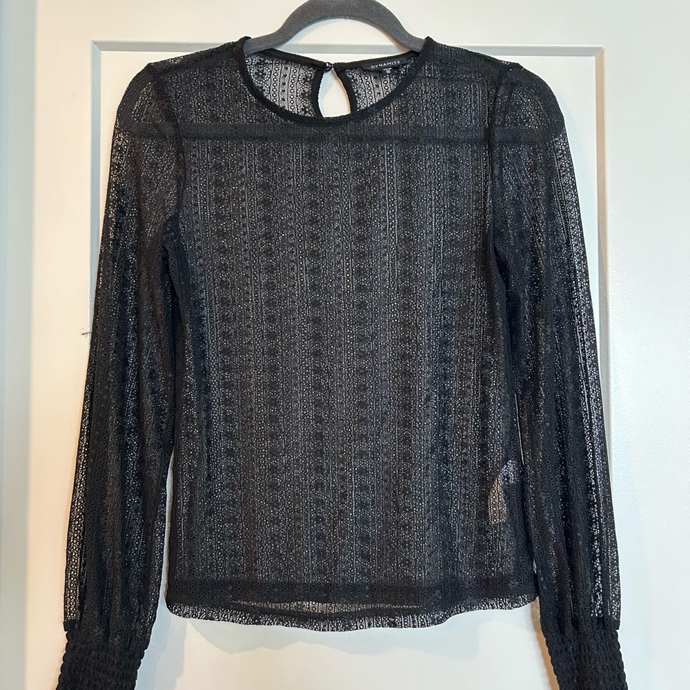 Dynamite Black Lace Top